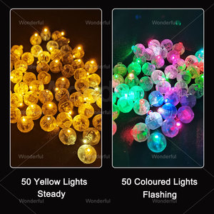 Vòng <span class=keywords><strong>Mini</strong></span> LED Đèn Bóng Bay Nhấp Nháy Giấy Đèn Lồng Cho Giáng Sinh Wedding Party Trang Trí Cho Trở Lại Trường Học Ramadan - Product Image 3