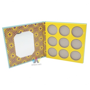 Caja de Regalo de Cartón Gris Crown Win con Estampado en Caliente, Bandeja de Papel Recubierto con Ventana Transparente Impresa Personalizada, Laminación Mate para Sombra de Ojos - Product Image 1