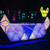 M-Shine interior personalizado Irregular creativo fresco forma polígono solución música Festival noche Bar DJ cabina pantalla LED