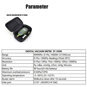 Manomètre à vide numérique sans fil DSZH ST-VG90 pour l'entretien des climatiseurs - Product Image 6