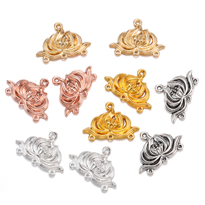5 couleurs alliage Lotus charme pour Bracelets colliers Linker pendentif bricolage fabrication de bijoux faits à la main 26*18mm <span class=keywords><strong>G123</strong></span> - Product Image 1