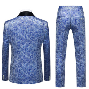 Nuevo Traje de Jacquard para <span class=keywords><strong>Hombre</strong></span>, Traje de Boda, Blazer de un Solo Pecho, Corte Entallado, Pantalones de Pierna Recta y Chaleco, Conjunto de 3 Piezas - Product Image 2