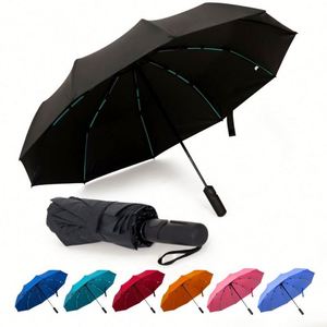 Custom Automatic Folding Wholesale High Quality Windproof <b>Large</b> <b>Umbrella</b> with Solar Lights - Product Image 6