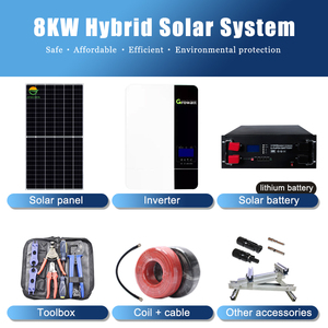 홈 8kw 10kw 에너지 시스템 태양열 8kw 하이브리드 태양계 8kw 리튬 배터리가있는 태양계 - Product Image 4