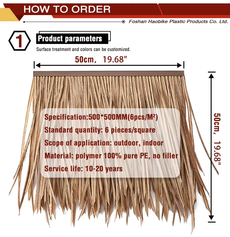 Copertura Tetto In Paglia Sintetica - 0.5x2m Resistente Alle Intemperie Per Tiki Bar E Giardino - Foto 12