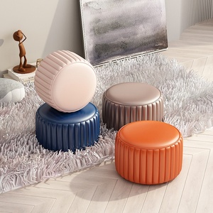 Taburete bajo de cuero pequeño, asiento suave, taburete para cambiar zapatos, mesa de café, PUF, banco para el hogar, sala de estar, sofá, habitación de <span class=keywords><strong>niños</strong></span>, esquina de lectura - Product Image 6
