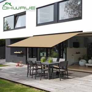 Hiện đại điện bên nhà hàng nhôm mái hiên gấp Patio cơ giới có thể thu vào mái PVC mái hiên ngoài trời mưa tán - Product Image 2