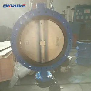 Ductile Iron Rubber Seal Manual Electric Pneumatic Double Flanged Butterfly Valve 4 Inch 10 Inch Dn50 Dn125 Dn150 Dn200 Dn300