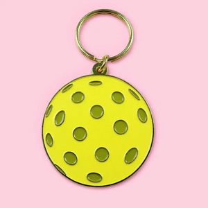 Porte-clés en métal personnalisés avec logo pour raquettes de padel, porte-clés en émail personnalisés pour pickleball, vente en gros - Product Image 3