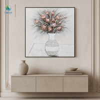 Art mural floral abstrait moderne au design unique, peintures murales de fleurs pour la décoration du salon