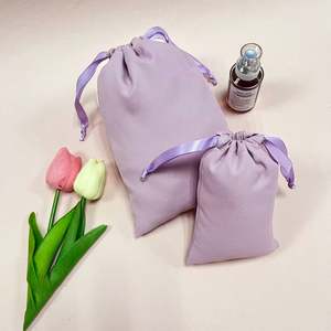 Customizable Organic Cotton Drawstring <b>Pouch</b> Gift Bags with Recyclable Design for Gift Packaging - Product Image 2