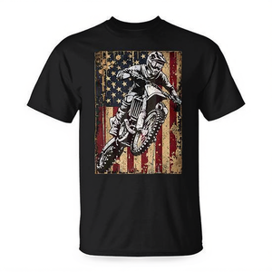 Camiseta vintage con bandera de EE. UU. para motocross Dirt Bike, para pilotos de motocross y freestyle - Product Image 2