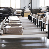 Équipement de Pilates moderne en alliage d'aluminium, ensemble de 5 pièces : Cadillac, Reformer, Chaise, Barrel, Correcteur de colonne vertébrale, ressorts importés pour studio de Pilates