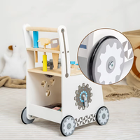 Chariot à noix de noblesse danoise polyvalent Jouet éducatif Montessori en bois pour bébé Trotteur pour enfants