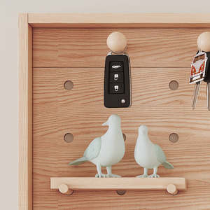 Organizador de Pared <span class=keywords><strong>para</strong></span> Puerta de Sala de Estar, <span class=keywords><strong>Estante</strong></span> de Almacenamiento <span class=keywords><strong>Estrecho</strong></span> <span class=keywords><strong>para</strong></span> Detrás de la Puerta, Estantería de Madera Natural - Product Image 5