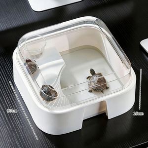 Bocal d'aquarium brésilien de haute qualité pour tortues, avec fermeture à bouton-pression, conception anti-évasion pour tortues de petite taille, idéal pour l'aménagement paysager de bureau à domicile - Product Image 4