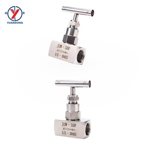 Vanne à aiguille droite en acier inoxydable 304, femelle 3/8\", 6000 PSI, haute pression, à fermeture automatique, J13-320P, pour le contrôle du débit - Product Image 6