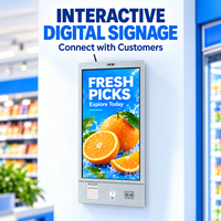 Kiosques numériques à écran tactile pour caisses de supermarchés, montage mural, 43 pouces, commande et paiement en libre-service