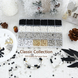 Polymer <b>Clay</b> Beads DIY Jewelry Making Kit 2340pcs Round Letter Number Charms Bracelet Accessories <b>Set</b> - Product Image 4