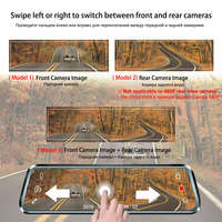 10 pouces écran tactile voiture DVR rétroviseur Dash Cam caméra de voiture Full HD 1080P caméra arrière double objectif enregistreur vidéo