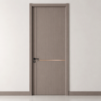 Porte intérieure moderne sur mesure, insonorisée, en bois mélaminé, avec âme tubulaire en panneaux de particules, pour projets d'appartements et d'hôtels