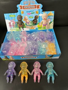2026 Viral Maltose Natasha Doll Glittering Sequin <b>Figure</b> Squeeze Toy Gradient Color Slow Rebound Stress Relief Polyester - Product Image 2