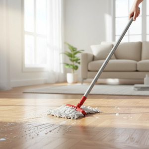 Mopa Húmeda Gizmop de 250g, Sostenible y Duradera, con Cabezal de Plástico de Microfibra en Bucle, Autoescurrible, Antibacteriana, Reutilizable, para Pisos de Parquet - Product Image 3