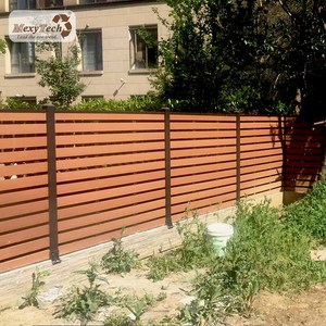 Clôture en composite bois-plastique avec poteaux en aluminium Euro pour extérieur - Product Image 5