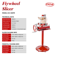Nouvelle trancheuse à volant Chefwin, lame AISI 420 de 300 mm, épaisseur réglable manuellement de 0 à 11 mm, pour jambon/saumon/congélation, viande réfrigérée, cuisine 1