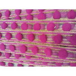 ลูกปัดปอมปอมปักลายทำมือสำหรับตกแต่งเสื้อผ้า ชุดเดรส ผ้าม่าน พร้อมชายครุยและพู่ห้อย วัสดุผ้า - Product Image 3