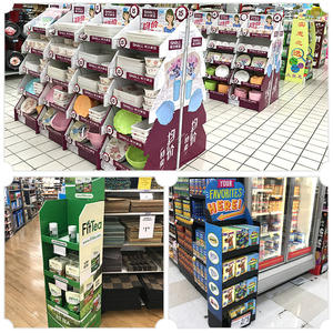 Présentoir ondulé de pain aux noix personnalisé pour supermarché bonbons alimentaires chocolat POP carton présentoir pour snacks croustilles - Product Image 5