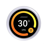 Boîtier d'ordinateur JONSBO TF2-360SC(BN) tout-en-un en alliage d'aluminium noir avec refroidissement par eau, ventilateur sans pale, écran LCD IPS, logiciel vidéo
