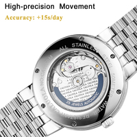 Montre sport automatique mécanique pour homme Caluola ODM/OEM, résistante à l'eau 5 BAR, bracelet en acier inoxydable 20 mm, saphir synthétique 40 mm