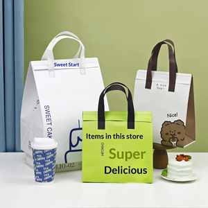 Sac isotherme en aluminium recyclable et écologique, sac fourre-tout non tissé isolé pour la livraison de nourriture, impression de logo personnalisée, chaud/froid - Product Image 6