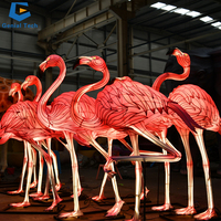 SGTL28 Lifesize Zoo Seiden laterne Flamingo Laterne Chinesische Festival Laterne zu verkaufen