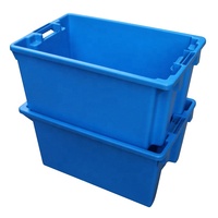 Caisse à poisson Euro en plastique PP solide QS Green 600x400x300mm, empilable et emboîtable pour le stockage logistique