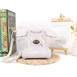 Libro <span class=keywords><strong>de</strong></span> Visitas <span class=keywords><strong>de</strong></span> Audio <span class=keywords><strong>para</strong></span> Bodas, Mensaje <span class=keywords><strong>de</strong></span> <span class=keywords><strong>Voz</strong></span>, Teléfono Personalizado, Teléfono Antiguo con Mensaje <span class=keywords><strong>de</strong></span> <span class=keywords><strong>Voz</strong></span>, Audio Retro Negro - Product Image 2