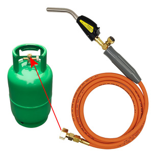 Antorcha de Soldadura de Gas Propano con Manguera de 3 Metros, Cabezal Angulado, Interruptor Único e Ignición Manual para Reparación de Refrigeración - Product Image 1