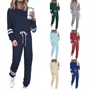 Conjunto Deportivo Casual de Otoño para Hombre, 2 Piezas, Tela de Spandex/Poliéster, Sudadera con Capucha, Corte Holgado, Transpirable, Teñido Liso, Sin Tejer - Product Image 3