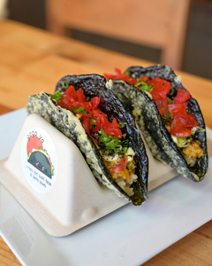 Custom New Trendy to Go Takeout Sushi Taco Holder Stand Eco Compostable Sugarcane Paper Food Box Biodegradable Takeaway Tray - Product Image 2