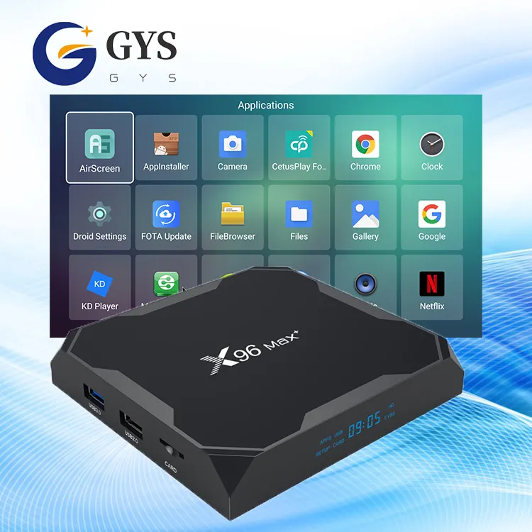 GYS X96 MAX + S905X3 Android 9.0 8K Smart TV Box X96 max plus s905x3 Dual Wifi 2/16GB 32GN 64GB 1000M Lan 8K 4k Android Tv Box