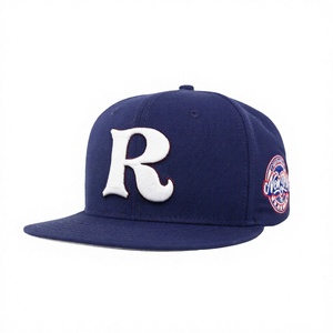 Gorras de Béisbol Hip Hop Unisex al por Mayor, 6 Paneles, 100% Algodón, Bordadas, Ajustables, con Visera Plana y Cierre a Presión - Product Image 3