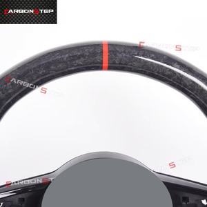 Volant en fibre de carbone forgé pour Volkswagen VW <span class=keywords><strong>Golf</strong></span> <span class=keywords><strong>7</strong></span> R Golf7 Mk7 <span class=keywords><strong>GTI</strong></span> 7r Volante - Product Image 2