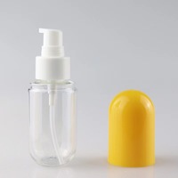 Bouteilles cosmétiques de conditionnement en plastique formées par capsule rose jaune pour le récipient en plastique d'huile de cheveux d'huiles essentielles de lotion