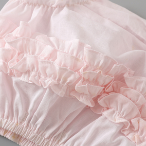 Nuevos pantalones cortos de algodón <span class=keywords><strong>con</strong></span> <span class=keywords><strong>volantes</strong></span> y cintura elástica para bebé niña, cubrepañales de encaje, braguitas para bebés y niñas pequeñas, paquete de braguitas. - Product Image 5