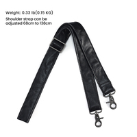 Bandoulière en cuir de vachette véritable noir unisexe réglable sangle de sac à bandoulière de luxe solide et durable