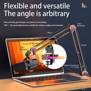 Micrófono de Estudio de Escritorio USB con Cable, Cápsula Dinámica Cardioide VOXFULL WN8-35, Iluminación RGB, Cancelación de Ruido, Procesamiento de Sonido Nítido - Product Image 3