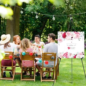 Soporte de caballete portátil ligero montado en la pared plegable personalizado para cartel de boda, trípode de exhibición fácil de montar al aire libre - Product Image 5