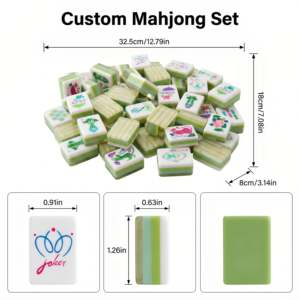 Decor-Style Premium Acrylic Cloisonne Inspired Luxury Style <b>Mahjong</b> <b>Set</b> With Gift Box for Collectors and Players - Product Image 3
