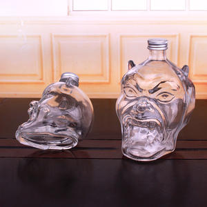 Botella de Vidrio para <span class=keywords><strong>Vino</strong></span>/Vodka con Cabeza de <span class=keywords><strong>Diablo</strong></span> y Tapa Metálica de Rosca, 250 ml, 680 ml - Product Image 3